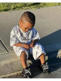 Letter Crewneck Loose Boy Clothing Sets -Kids Clothing Shop P 20240617102832379 340