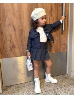 Pleated Preppy A-line Girl Clothing Sets -Kids Clothing Shop P 20240617105202871 322