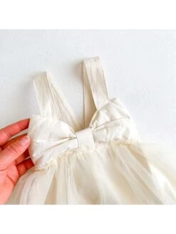 Bow Spaghetti Straps Cotton Sleepsuits -Kids Clothing Shop P 20240617113619320 424