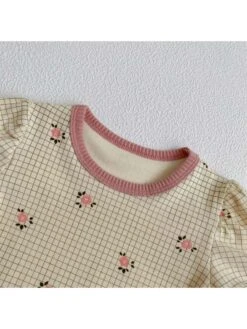 Flower Crewneck Cotton Sets -Kids Clothing Shop P 20240617114443547 489