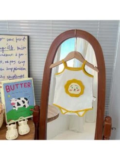 Lacework Spaghetti Straps Cotton Rompers