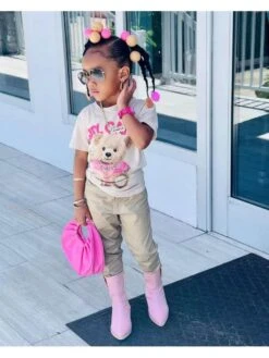 Letter Cartoon Fitted Girl Clothing Sets -Kids Clothing Shop P 20240617140806165 494