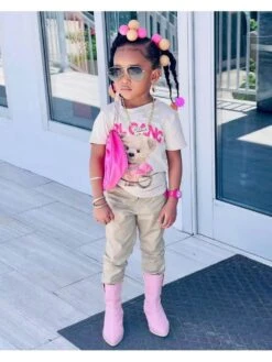 Letter Cartoon Fitted Girl Clothing Sets -Kids Clothing Shop P 20240617140807257 600