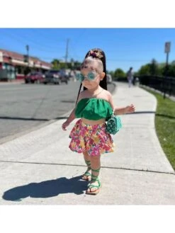 Colorblock Flower Girl Clothing Sets -Kids Clothing Shop P 20240617143614323 208