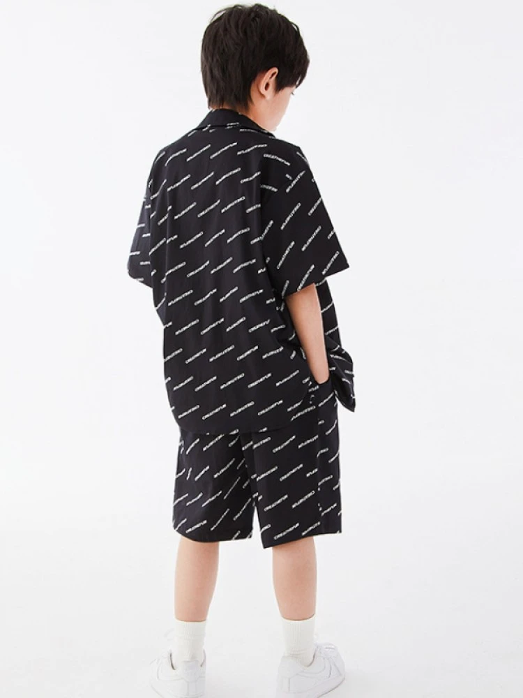 Letter Pattern Cotton Single Breasted Boy Clothing Sets 3 Letter Pattern Cotton Single Breasted Boy Clothing Sets - Image 3