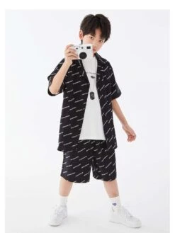 Letter Pattern Cotton Single Breasted Boy Clothing Sets 16 Letter Pattern Cotton Single Breasted Boy Clothing Sets -Kids Clothing Shop P 20240617160430281 861
