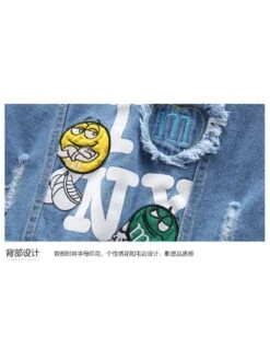 Letter Cotton Single Breasted Denim Jackets Boy Coat -Kids Clothing Shop P 20240617162024965 672