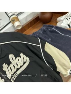 Colorblock Crewneck Loose Boy Coat -Kids Clothing Shop P 20240617180828875 413