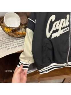 Colorblock Crewneck Loose Boy Coat -Kids Clothing Shop P 20240617180829616 811