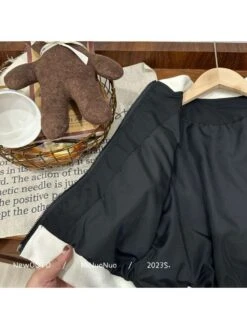 Colorblock Crewneck Loose Boy Coat -Kids Clothing Shop P 20240617180830331 534