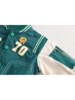 Striped Crewneck Bag Sleeve/Barrel Sleeve Boy Coat -Kids Clothing Shop P 20240617181214585 766