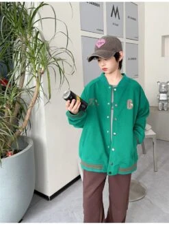 Turtleneck Cotton Single Breasted Boy Coat