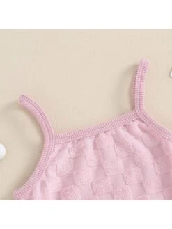 Plaid Spaghetti Straps Girl Clothing Sets -Kids Clothing Shop P 20240618084815428 609