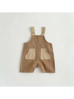 Spaghetti Straps Cotton Zipper Rompers