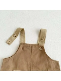 Spaghetti Straps Cotton Zipper Rompers -Kids Clothing Shop P 20240618102010730 965