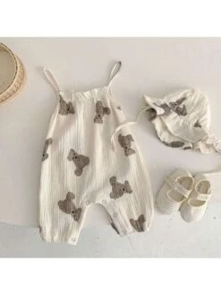 Spaghetti Straps Cotton Buckle Sleepsuits 10 Spaghetti Straps Cotton Buckle Sleepsuits -Kids Clothing Shop P 20240618104022815 806
