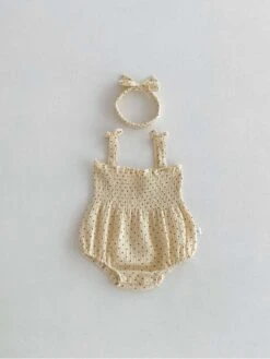 Flower Spaghetti Straps Cotton Rompers