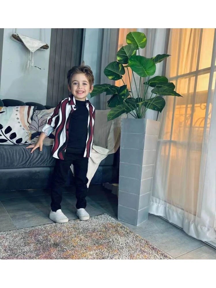 Striped Long Sleeve Loose Boy Tops 3 Striped Long Sleeve Loose Boy Tops - Image 3