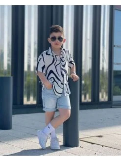 Colorblock Striped Leisure Boy Tops -Kids Clothing Shop P 20240618114804959 480