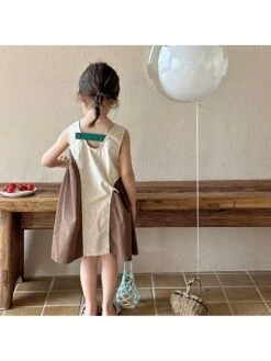 Colorblock Crewneck A-line Girl Dresses -Kids Clothing Shop P 20240618140810782 801