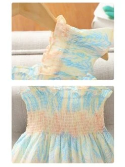 Spaghetti Straps Wing Ruffle Sleeve Princess Girl Dresses -Kids Clothing Shop P 20240618154419408 478