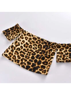 Leopard Stringy Selvedge A-line Girl Clothing Sets -Kids Clothing Shop P 20240618162021763 733