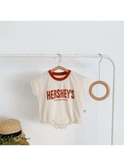 Crewneck Batwing Sleeve Cotton Rompers