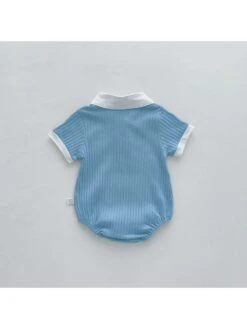 Short Sleeve Cotton Buckle Rompers 10 Short Sleeve Cotton Buckle Rompers -Kids Clothing Shop P 20240619103634399 189