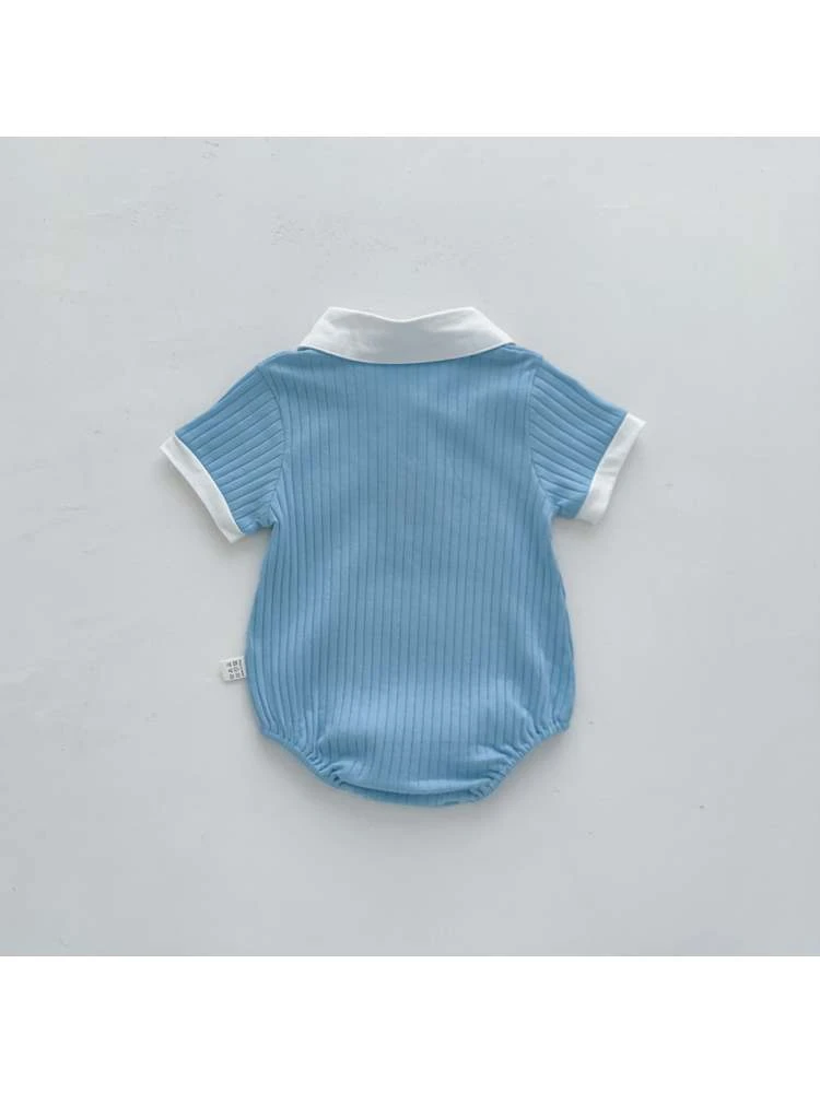 Short Sleeve Cotton Buckle Rompers 4 Short Sleeve Cotton Buckle Rompers - Image 4