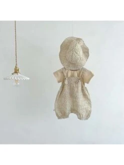 Striped Crewneck Overalls Sets