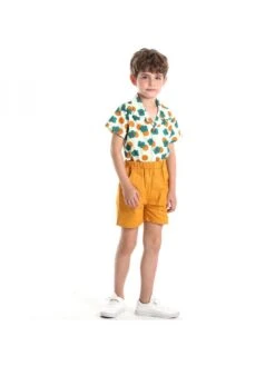 Flower Cotton Skinny Boy Clothing Sets