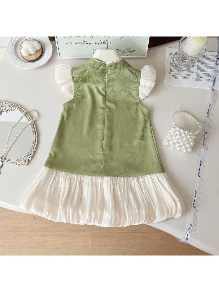 Patchwork Gauze Zipper Girl Dresses 8 Patchwork Gauze Zipper Girl Dresses - Image 8