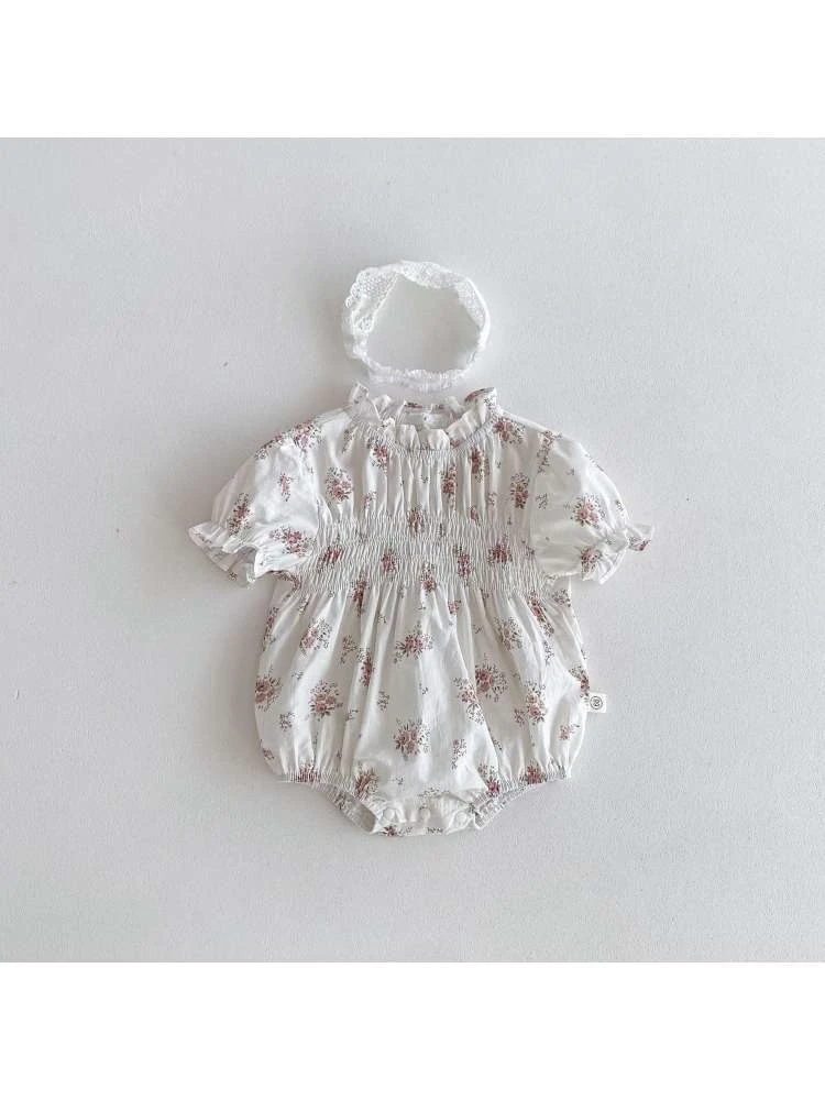 Ruched Cotton Buckle Rompers 2 Ruched Cotton Buckle Rompers - Image 2