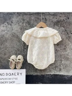 Embroidery Cotton Single Breasted Rompers -Kids Clothing Shop P 20240619121207715 447