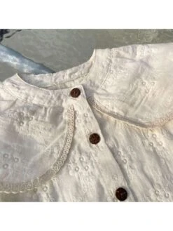 Embroidery Cotton Single Breasted Rompers -Kids Clothing Shop P 20240619121208592 330