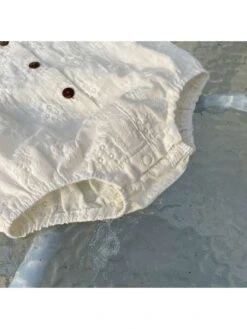 Embroidery Cotton Single Breasted Rompers -Kids Clothing Shop P 20240619121210362 836