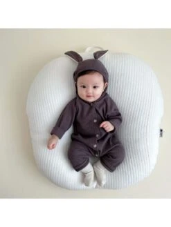 Striped Hooded Cotton Sleepsuits