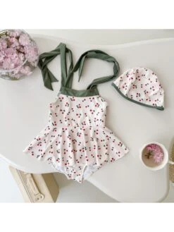 Ruffle Colorblock Tie-wrap Sporty Swimsuits -Kids Clothing Shop P 20240619144017573 215