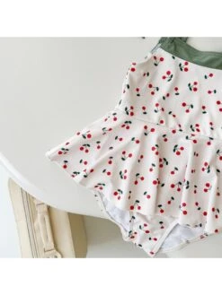 Ruffle Colorblock Tie-wrap Sporty Swimsuits -Kids Clothing Shop P 20240619144019082 797