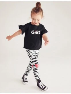 Ruffle Letter Zebra Girl Clothing Sets