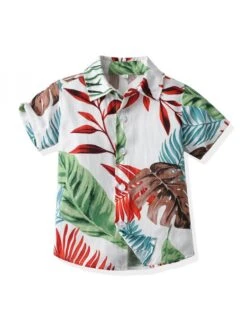 Flower Cotton Single Breasted Boy Clothing Sets -Kids Clothing Shop P 20240619154407402 764