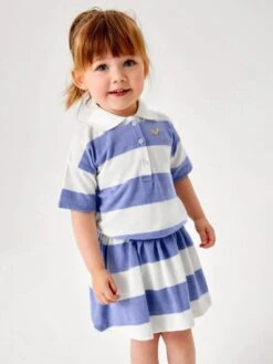 Colorblock Striped Sporty Girl Clothing Sets