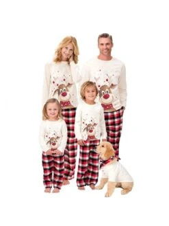 Animal Print Crewneck Cotton Family Sets