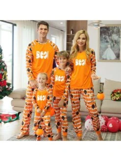 Striped Crewneck Fitted Family Sets