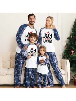 Colorblock Crewneck Loose Family Sets