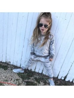 Colorblock Pleuche Loose Girl Clothing Sets -Kids Clothing Shop P 20240620085607838 643