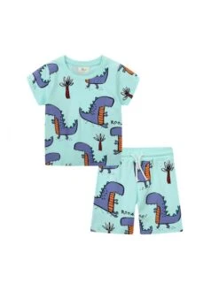 Animal Print Crewneck Loose Boy Clothing Sets -Kids Clothing Shop P 20240620112819203 336