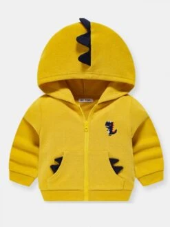 Animal Figure Hooded Cardigan Boy Coat