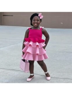 Bow Colorblock Layered Girl Clothing Sets -Kids Clothing Shop P 20240620143204092 795