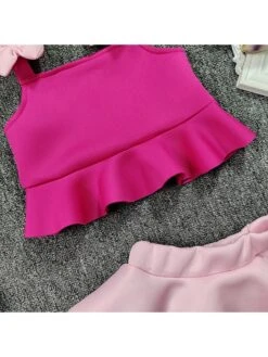 Bow Colorblock Layered Girl Clothing Sets -Kids Clothing Shop P 20240620143206573 448